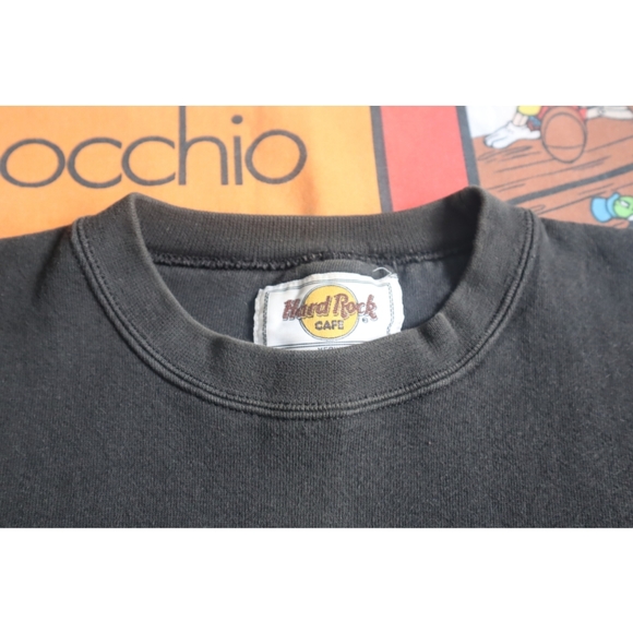 Vintage Hard Rock Los Angeles Crewneck Pullover Sweatshirt Made in USA Black M - Picture 3 of 5